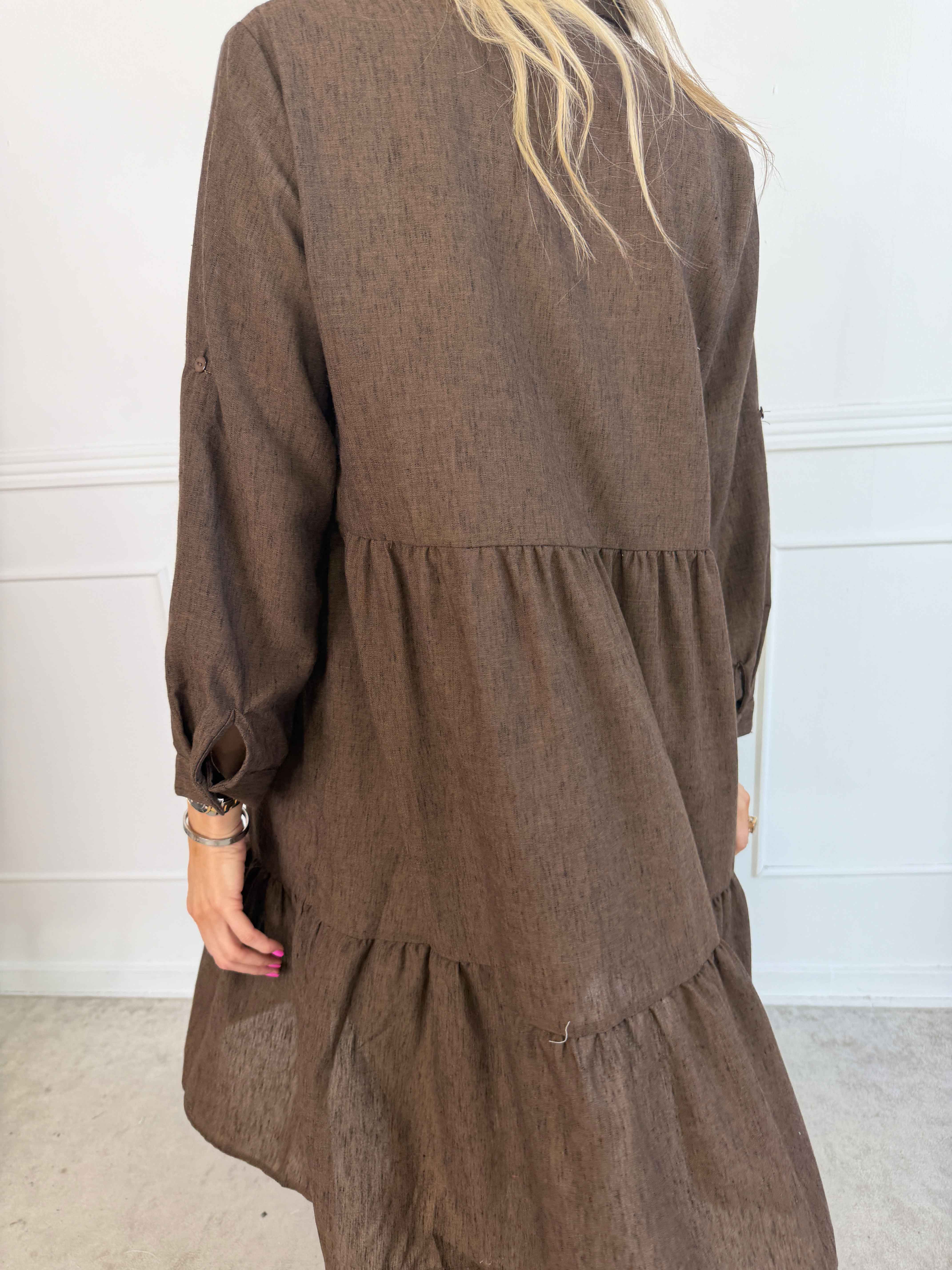 Emma - Skjortklänning i lager-på-lager-look